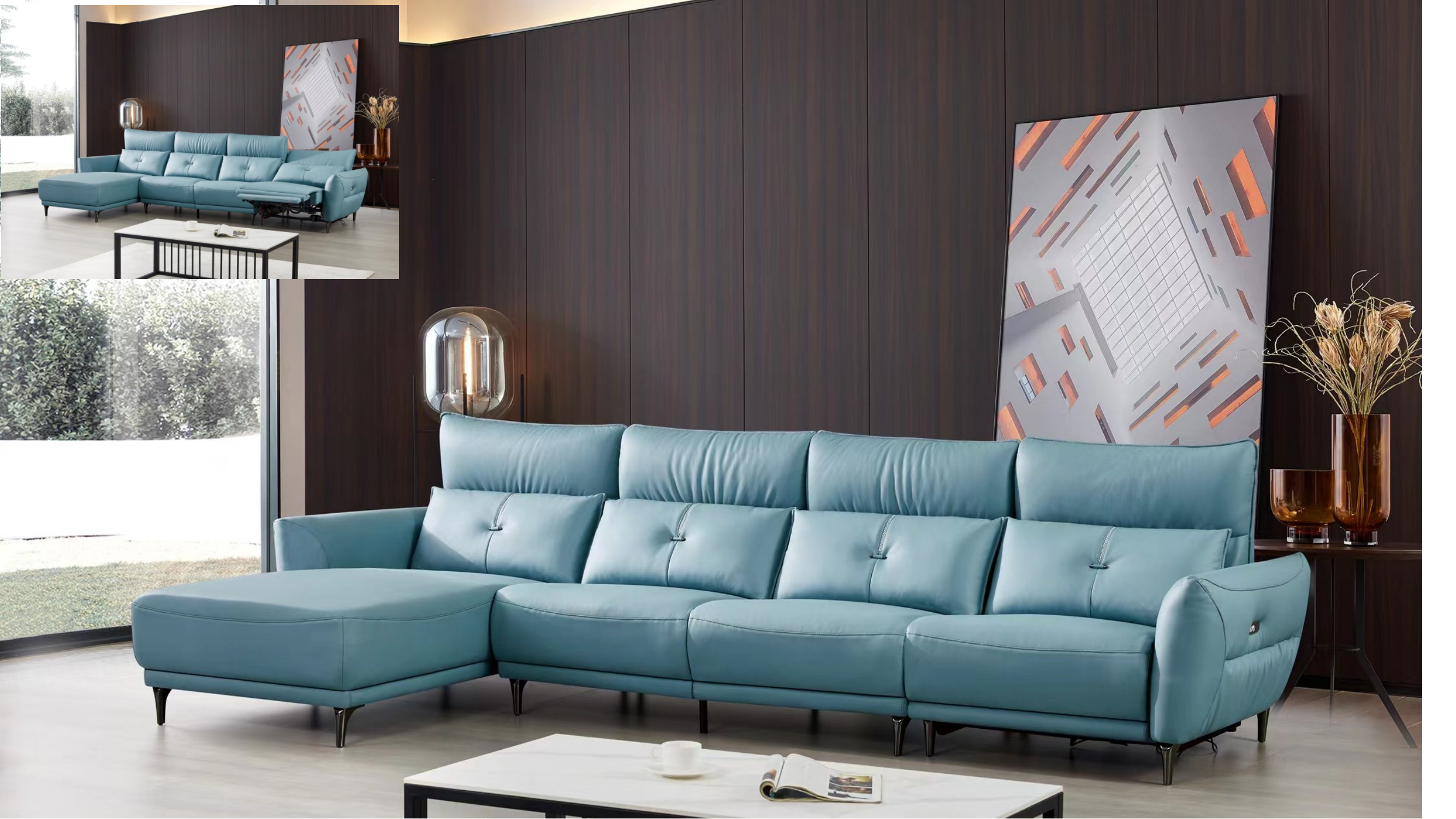 超纤皮沙发1+3+贵